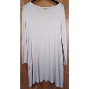 Piko 1988 Long Sleeve Swing Dress Medium Bamboo Spandex Solid with Pockets